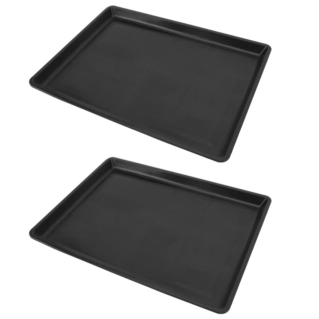 2pcs Plateaux Ménage Pet Bassine Chien Caisse De Plateau de Remplacement