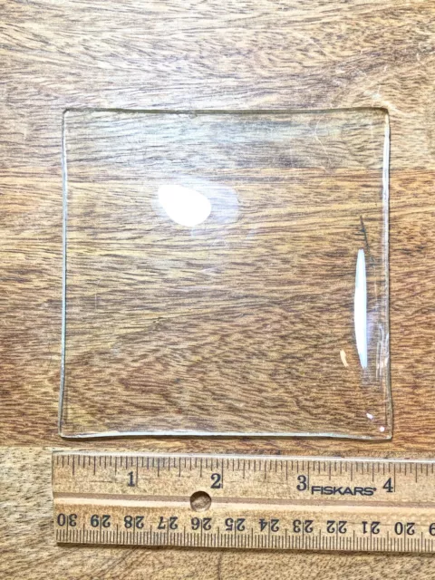 98.40mm Square Convex Clock Glass (Note:Corners Flare Out To 99.86mm)  (K8740)