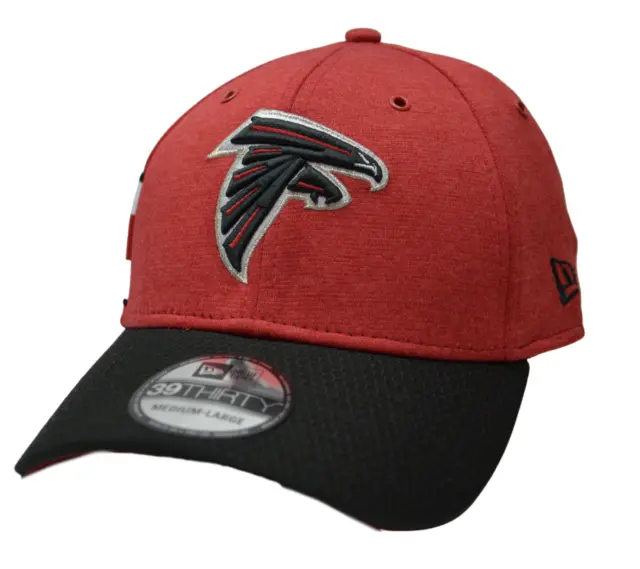 Atlanta Falcons New Era 39THIRTY Onfield NFL Team Logo Striped Red Football Hat