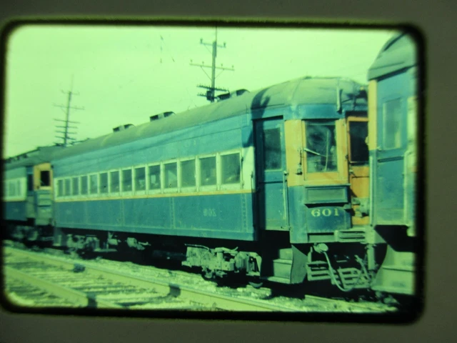 1950er Jahre? Roarin' Elgin CA&E Railroad Trolley Illinois IL 35 mm Farbfoto Folie