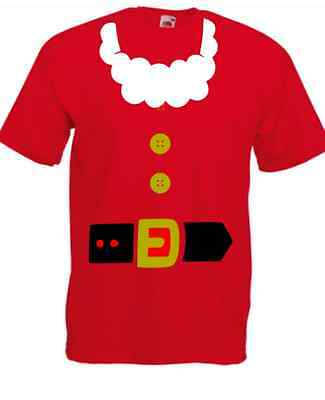 Kids Xmas Natale Babbo Natale Costume T-Shirt Divertente Ragazzi Ragazze Costume Carino