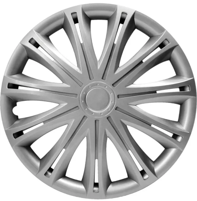 15" Silver Wheel Trims Hub Caps RC BS Plastic Set of 4 Plastic Cover R15