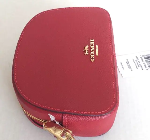 Nwt Coach Mini Serena Crossbody In Im/Gold Red 97561 2