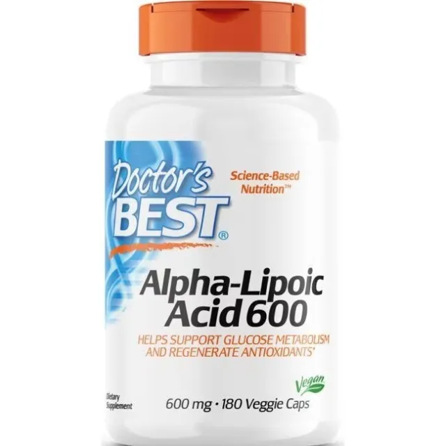 Doctor's Best Alpha-Lipoic Acid 600, 600 mg, 180 Veggie Caps