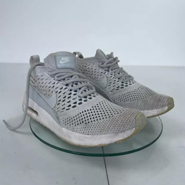 NIKE AIR MAX Thea Ultra Trainers 4 Grey Womens Lace Up Flyknit
