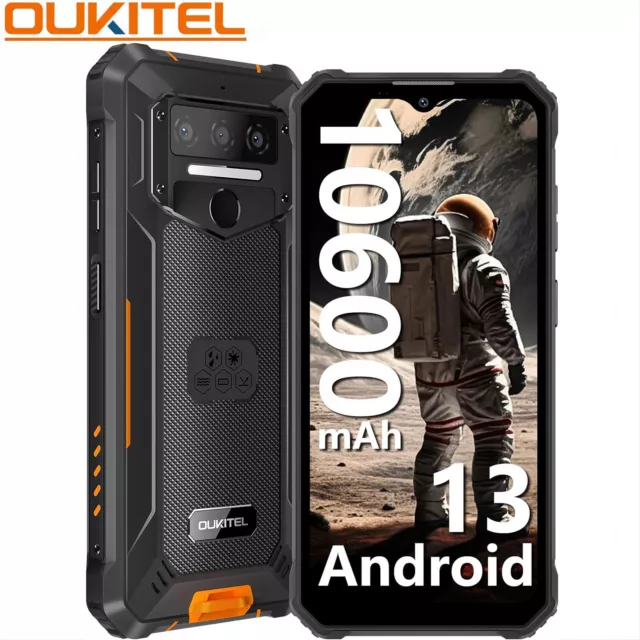 OUKITEL WP23 10600mAh Outdoor Handy Ohne Vertrag Android 13 NFC/Face ID/OTG/GPS