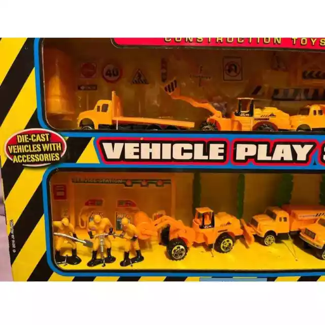 JA-RU inc. Work Zone Construction Toys 32 Pieces Vehicle Play Set (4890519)  NIB