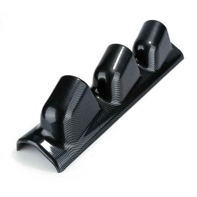 Car A Pillar Dash Gauge Pod Mount Frame Cover Holder Carbon Fiber Style3-Hole