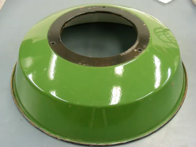 Vintage Crouse-Hinds Green Porcelain Enamel 16 Shade Industrial Gas Station Barn