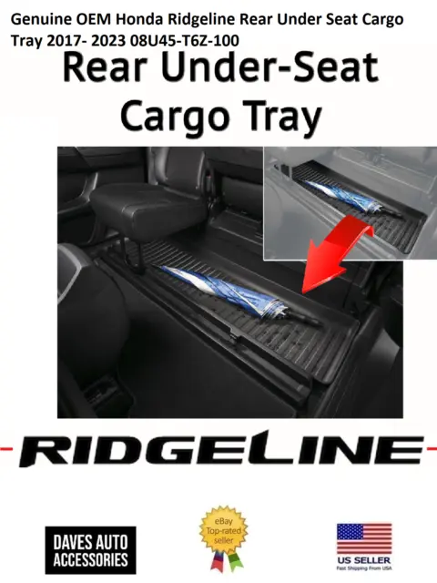 GENUINE OEM HONDA Ridgeline Rear Under Seat Cargo Tray 2017- 2023 08U45-T6Z- 100 $51.09 - PicClick