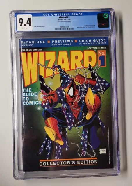 Wizard Magazine #1 CGC 9.4 New Slab- 1st Issue! McFarlane Cover