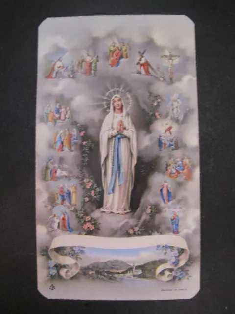 Estampa religiosa antigua NUESTRA SEÑORA DE LOURDES holy card