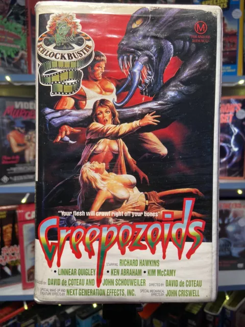 Creepazoids VHS Virgin /-Schlockbuster Series Original Release Clamshell