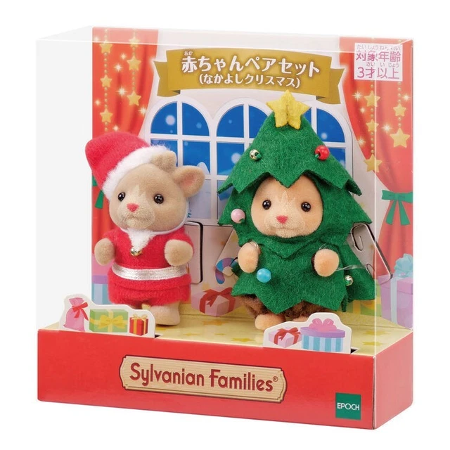Animaletti In Miniatura Set Famiglia Calico Critters Sylvanian Families Raro In Collaborazione Sanrio - Bambole Animali Baby Sylvanian Families Casa