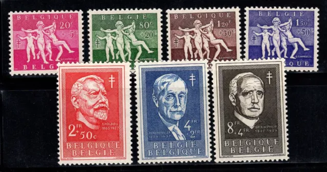 Belgique 1955 Mi. 1028-1034 Neuf ** 100% Contre la tuberculose