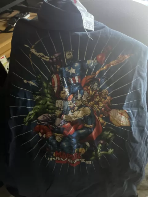 Vintage Y2k Marvel Shirt Alstyle XL Spiderman Thor Hulk MCU Iron Man Universe