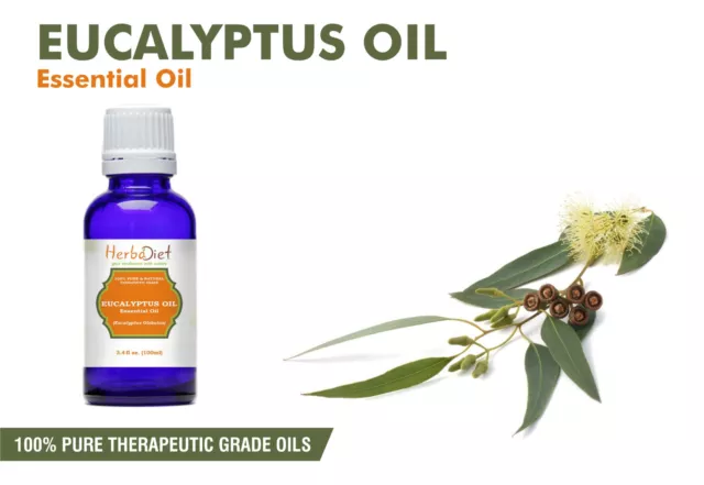 Natural Eucalyptus Essential Oil 100% Pure Aromatherapy Oils Therapeutic Grade