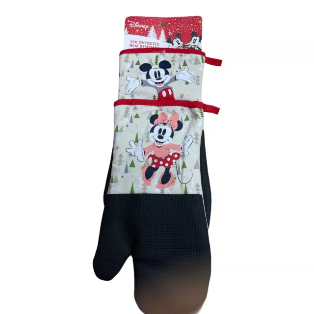 mickey and minnie christmas oven mitts oversized heat resistant