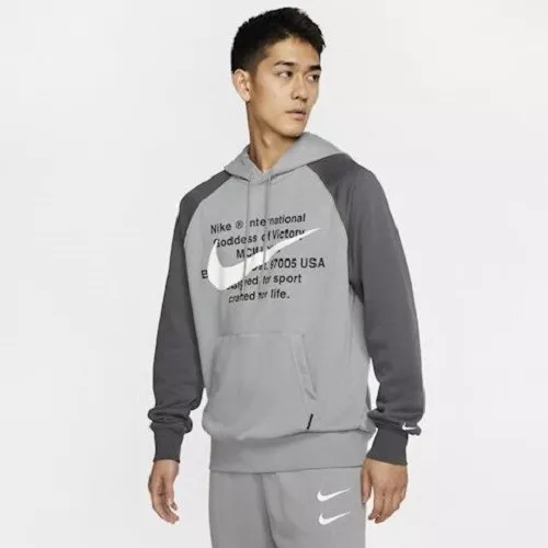 Nike men's swoosh club sweatshirts hoodie zip up hooded top sports