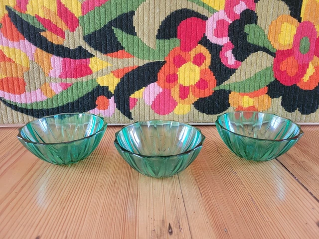 Saladier / coupe à fruits en verre taillé Vintage | Selency