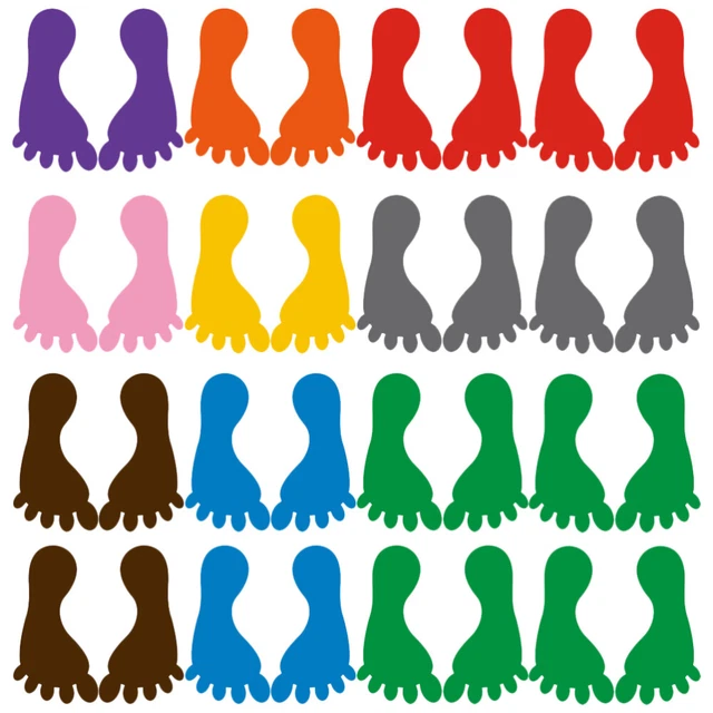 Adesivi Impronte Scarpe Per Pavimento - 4 Coppie, PVC, 11x4.2 Cm, Grigio Scuro, Decorativi/Indicativi - Foto 6