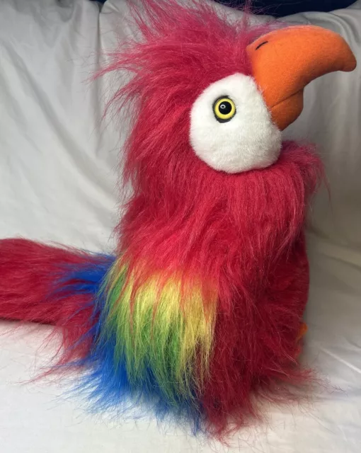 Vintage Plush Fiesta Parrot Plush 10.5 Inches  Rainbow Colored Bird