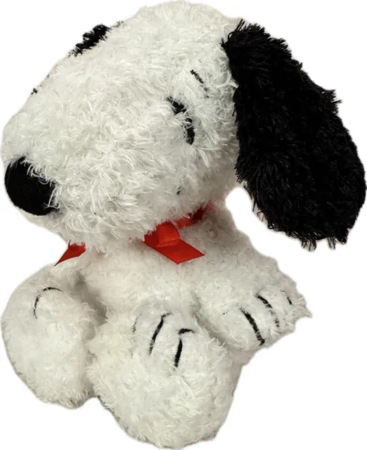 Peanuts Snoopy Plush 7” Dog Stuffed Animal Souvenir Cedar Fair Red Ribbon Fuzzy