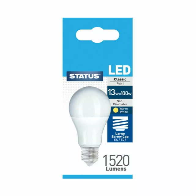 Bombilla LED GLS de estado ES 13W = 100W 1520 lúmenes - Reemplazo halógeno blanco cálido 2