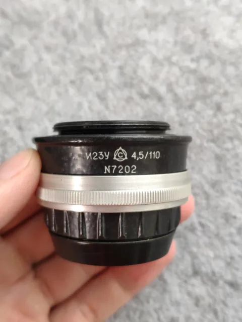 MACRO Lens INDUSTAR-23U 4.5/110 M39 I23U F4.5 110 mm ussr Enlarger I23 FED Zenit 2