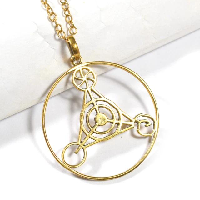 Seed Of Life Gold Plated Pendant Sacred Geometry Boho Necklace Jewelry For Gift