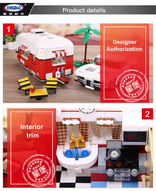 Xingbao XB 08003 Car & Caravan Building Blocks Set Model Toy with Retail Box 2