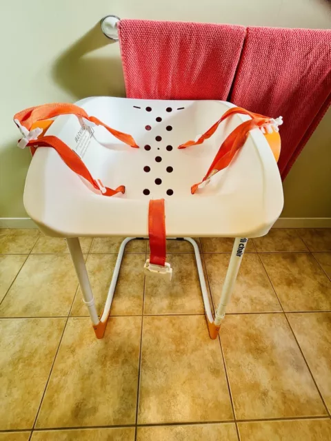 Charli Chair Baby Shower Chair - Orange/White