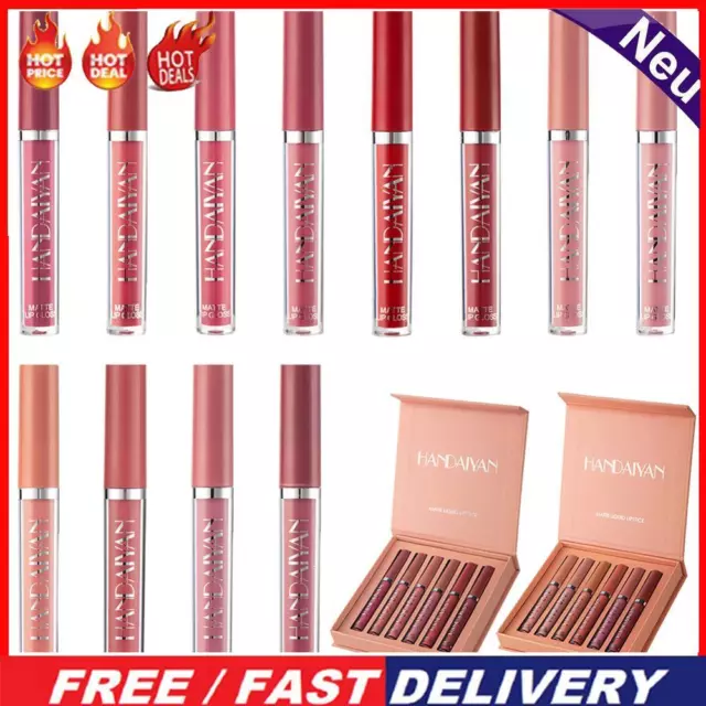 Professional 6pcs Matte Liquid Lipstick Lip Gloss Long Lasting Lip Cosmetics