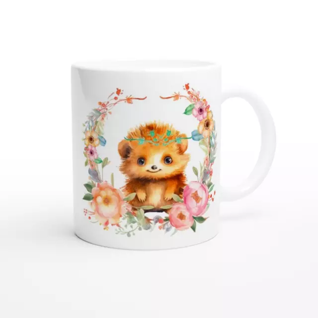 Keramik Kaffeetasse 325ml niedliches Tier Blumen Design Becher