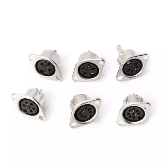 10PCS 3/4/5/6/7/8PIN Panel Mount Female Jack DIN Adapter MIDI Cable Connector