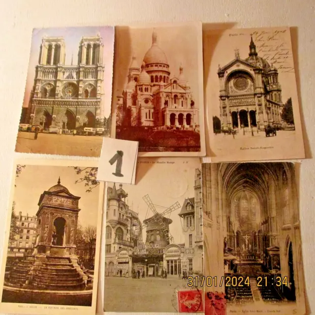 Lot De Trente Quarte Cartes Postales Anciennes De Paris