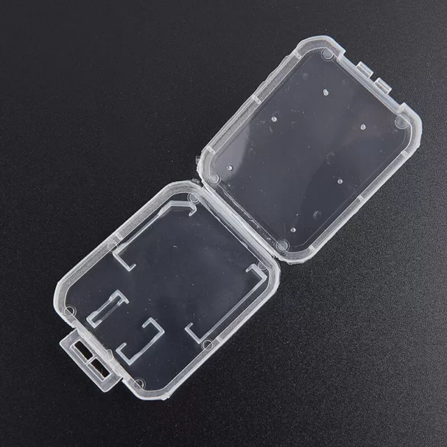 10pcsSd Card Case Transparent Standard SD SDHC Microsd Case Box Protector Hol  q