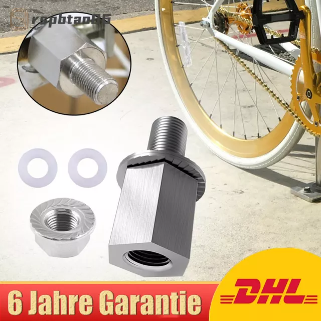 M10x1,0 Fahrrad Achsadapter Universal Fahrrad Anhänger Kupplungs Adapter Silber