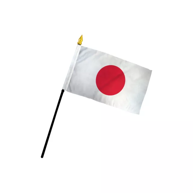 1 Dozen Japan Flags 4x6in Stick Flag of Japan Japanese Flag