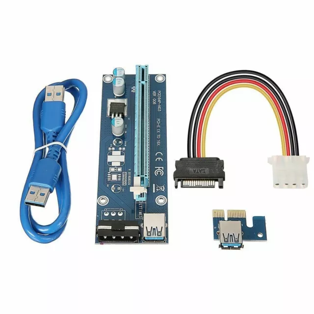 ELEGIANT USB 3.0 PCI-E PCI-E 1x Riser Board Express to 16x PCI-E Mining Machine