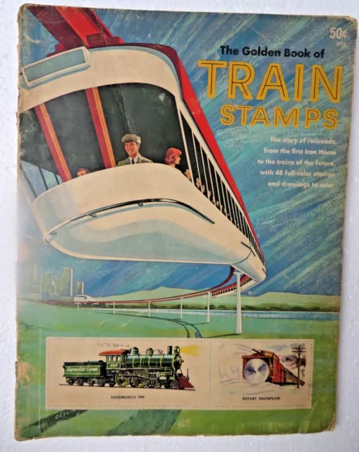 1966 The Golden books of train stamps By LUCILLE SCHULTZ with the LIONEL CORP.NY
