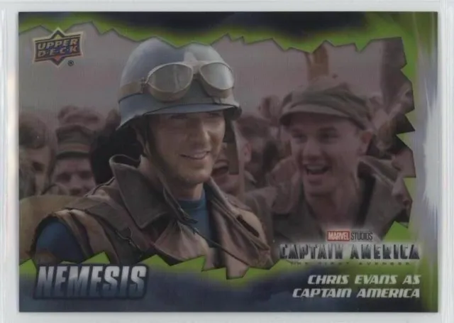 2022 Marvel Allure Nemesis Green Rainbow /99 Chris Evans como Capitán América