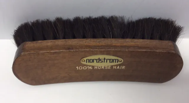 Vintage Rare Nordstrom SHOE SHINE BRUSH 100% HorseHair Horse Hair