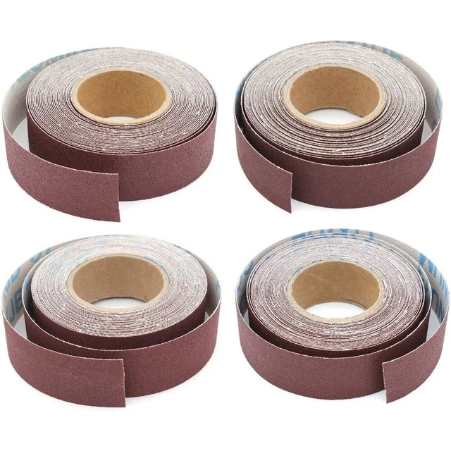 Robusto rullo stoffa smerigliato per superfici curve larghezza 25 mm 4 rulli e