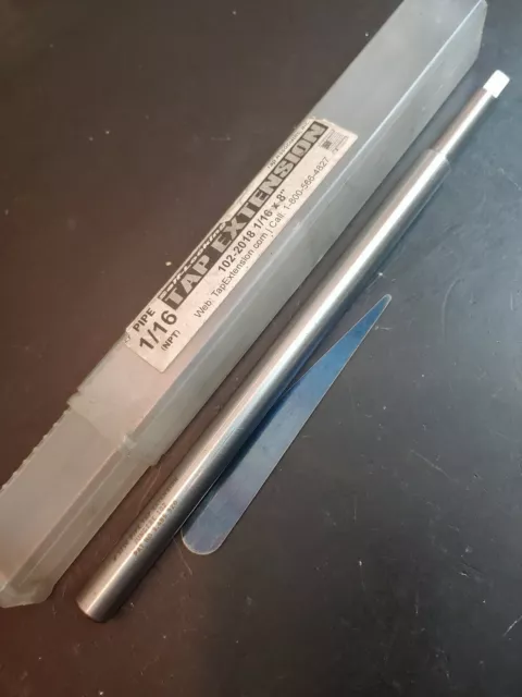 USA Made! Self Locking Tap Extension 1/16" NPT 8" Overall Length Machinist Tool