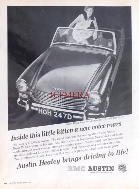 Austin Healey 'SPRITE Mk.IV' Sports, Original 1968 Motor Car Advert : 660-146
