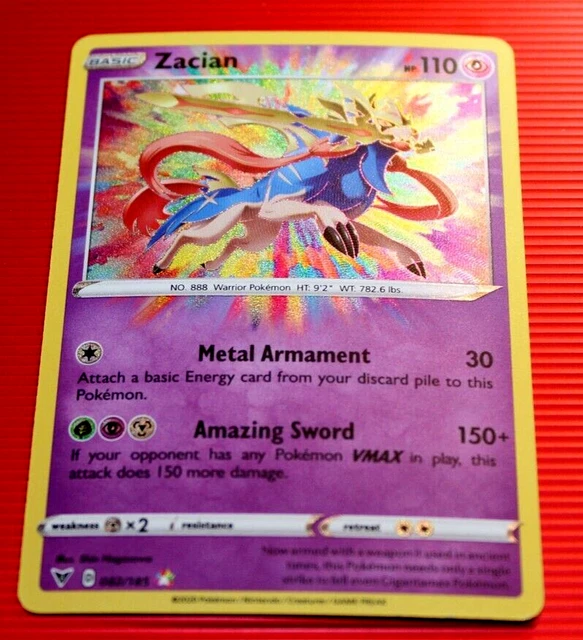 Zacian HP110 2020 Vivid Voltage Amazing Rare Holo Pokemon Card No. 082/185