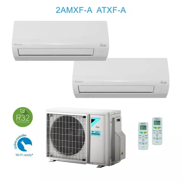 Daikin 2AMXF40A + ATXF35A + ATXF25A Climatiseur Dual-split 12000+9000 Btu A++/A+