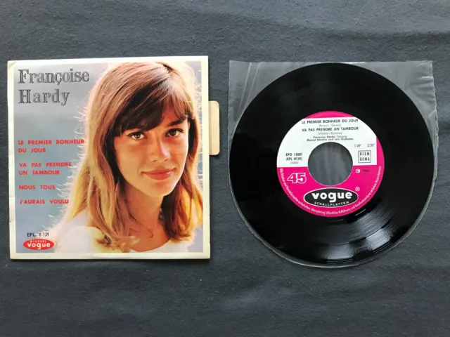 Francoise Hardy - Le premier bonheur du jour (FRENCH 7" EP) 1963 VOGUE EPL. 8139