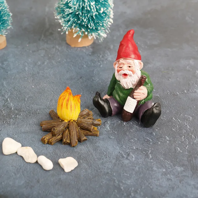 Mini Garden Gnome Figurine Fairy Garden Miniature Gnomes Elf Figure Garden Dwarf